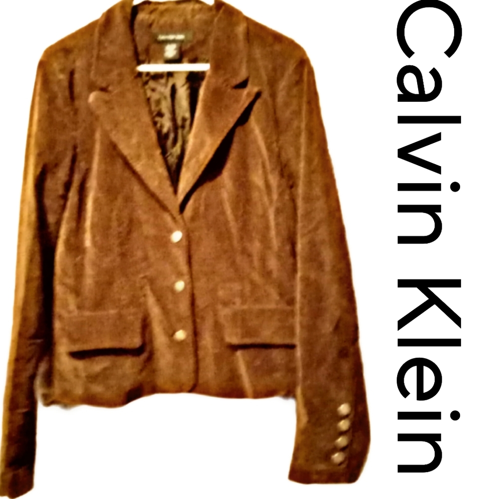 Calvin Klein Jeans Brown Corduroy Button Down Jacket XL